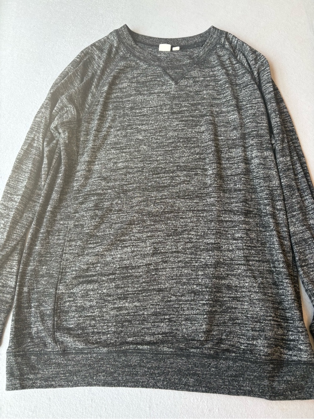 Gap Maternity Heathered Charcoal Lightweight Sweatshirt Stretchy Pullover Sz M